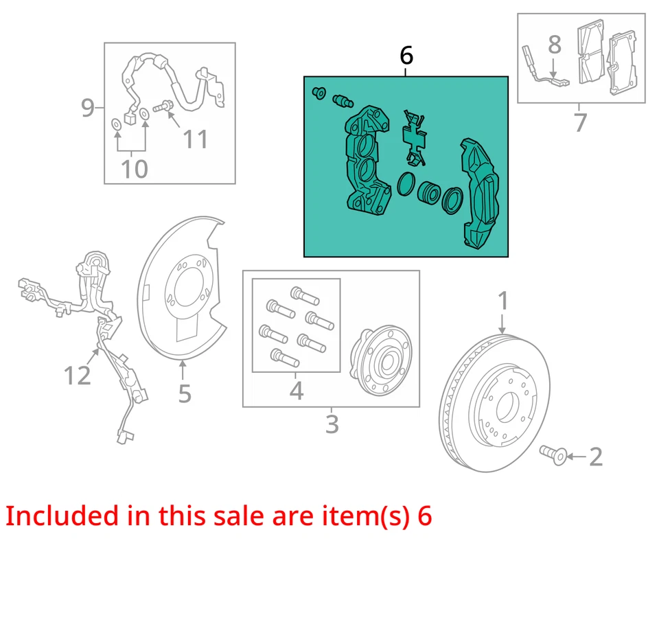 Pinza delantera izquierda conductor 13545382 compatible con Silverado 1500 3081208 19-25 Foto 3 de 4