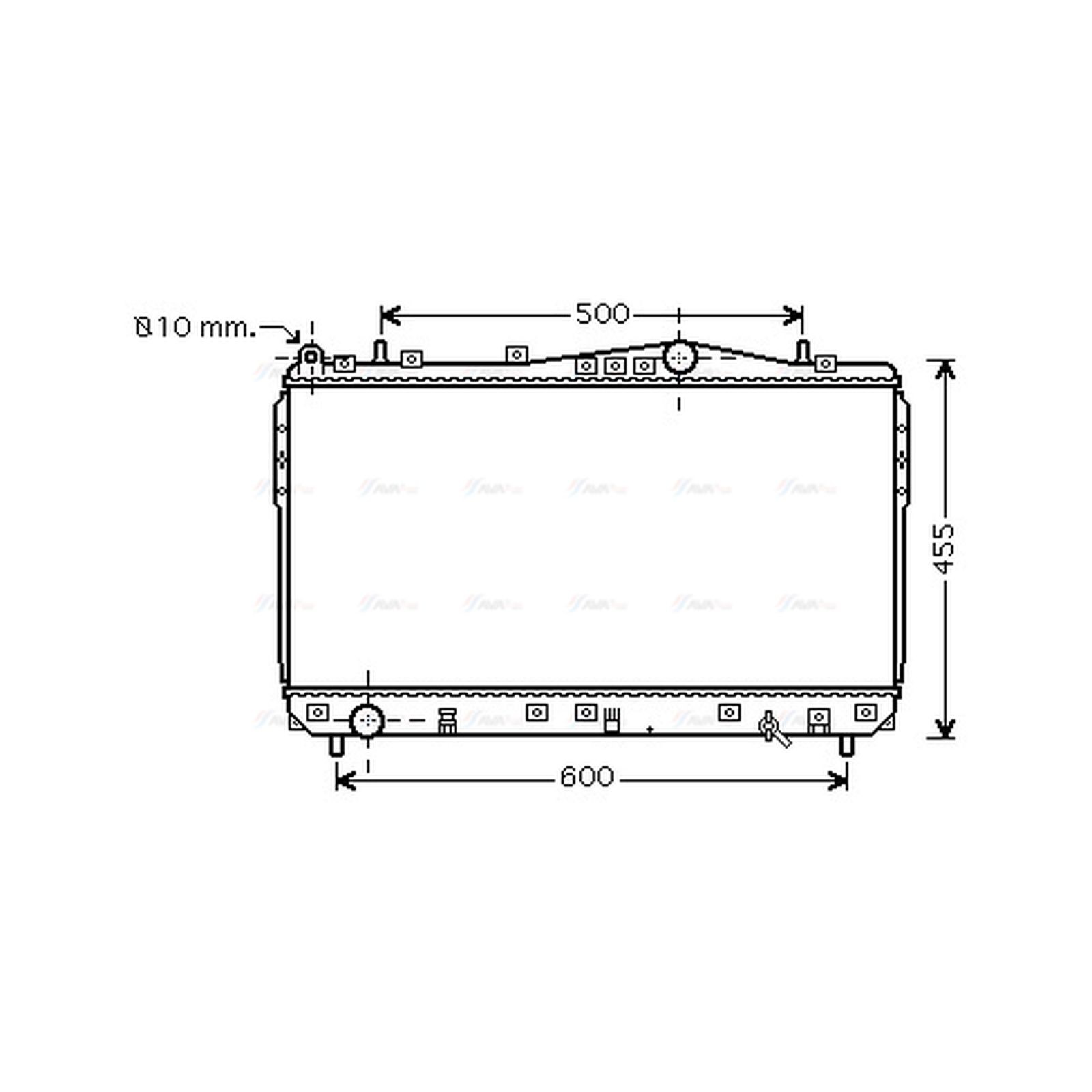 Radiator DWA2073 AVA 96433350 96553378 96553422 96553428 P96553378