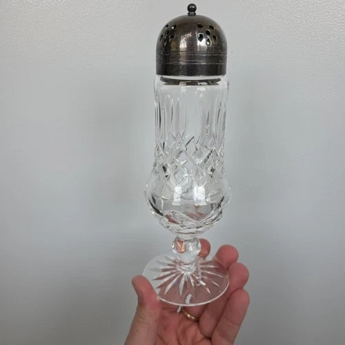 Vintage Original Waterford Lismore Sugar Shaker Muffineer Crystal with Lid