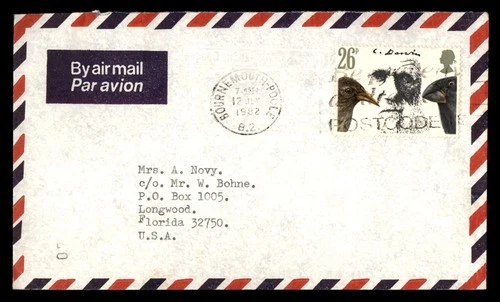 Mayfairstamps Great Britain 1982 Bournemouth to Longwood FL Cover aaw_53719