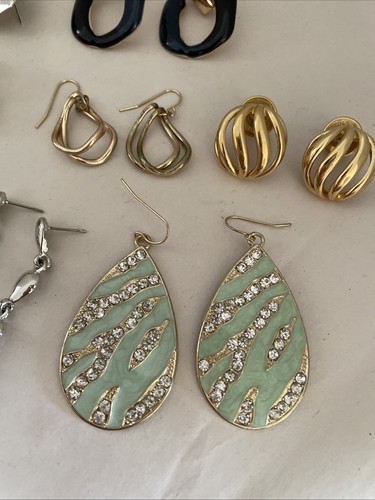 Lote de 8 pendientes perforados joyería cajón chatarra vintage hasta ahora variedad - Imagen 3 de 9