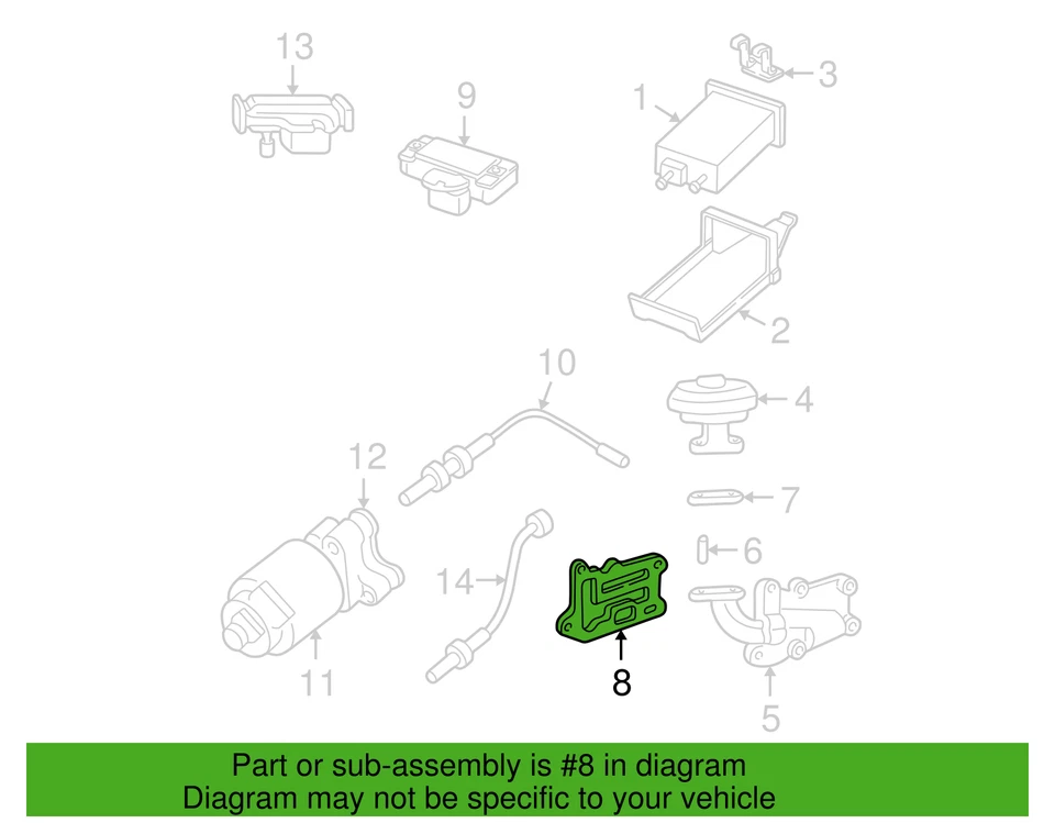 1987-1995 GM EGR VÁLVULA CARCAÇA ADAPTADOR JUNTA GENUÍNA NOVA PEÇA OEM P/N 24575060 - Imagem 3 de 4