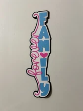 Forever Family Handmade Scrapbook Title Die Cut Paper Pieced