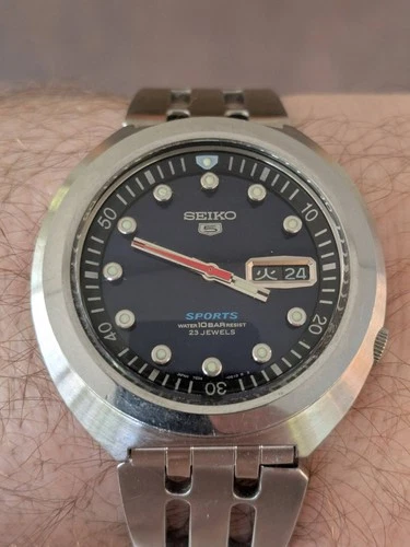 Vintage '97 Seiko JDM Sushi Sports Diver Reissue 7S26 Watch, Orig Band, Works