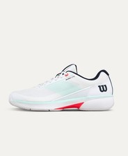 Wilson Rush Lite 5 Men's Tennis Shoes White Bay Fiery Coral New