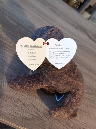 Retired Ty Beanie Baby Fetcher Rare (Dog 2000) NWT Rare - Picture 5 of 5