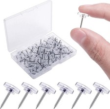 Clear Thumb Tacks for Wall Hangings Plastic Clear Push Pins 150 Count for Cor...