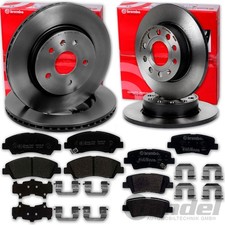 brembo BREMSSCHEIBEN + BELÄGE VORNE + HINTEN für HYUNDAI i10 BA IA Bj. 2013-2019