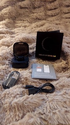 Milavan Smart Health Ring 2.0 Fitness Tracker   Black #8   New, iOS & Android