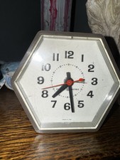 Vintage General Electric Hexagon Electric Clock Made In USA Tested Working
