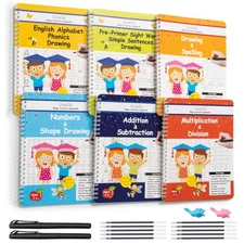 Magic Grooved Writing Practice Book for Kids - Preschool & Early Learning Tracin