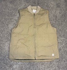 GAP Canvas Down Puffer Vest Full Zip Utility Preppy Workwear Y2k Ski Outdoor L