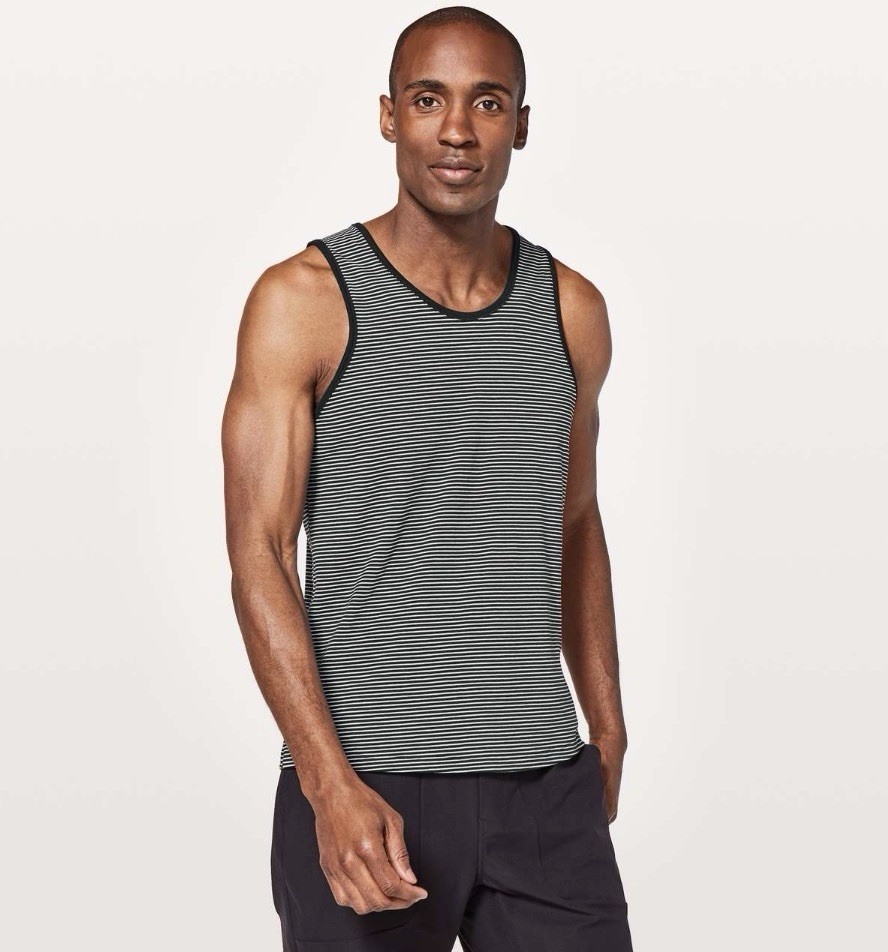 Lululemon 5 Year Basic Tank Hyper Stripe White Bl… - image 1