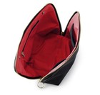 KUSSHI Washable Travel Makeup Bag for Everyday (Purse) Bag, Satin Black/Pink  — photo 2