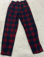 Aeropostale Men's Pajama Pants Small Red Navy Plaid Sleepwear Lounge Bottoms Pj
