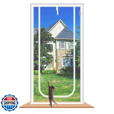 Laijiang Cat Screen Door 47X87 Reinforced Cats Resistant Mesh Screen Door