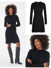 women barbour dress black cotton L