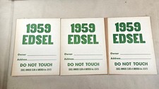 1959 Edsel Owner Data Board Set Of 3 Corsair Ranger Villager 1959 Edsel Owner Data Board Set Of 3 Corsair Ranger Villager