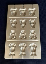 Molde vintage Wilton Teddy Bear Galletas Cakelet Sucker Candy Pan 1985