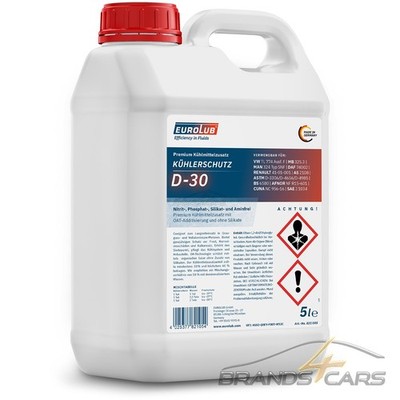 EUROLUB 5 L LITER KÜHLERSCHUTZ D-30 KÜHLERFROSTSCHUTZ KONZENTRAT VIOLETT-LILA
