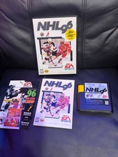 NHL 96 Sega Genesis EA Sports Game with Case, Manual & ’96 Lineup Insert