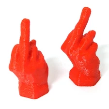 "The Bird" Valve Stem Dust Caps - Red, Pair Starcycle VSCP-TB-R-2