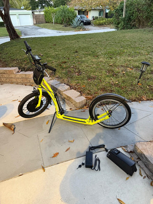 Mibo Express EV Kick Electric Scooter Yellow w/ Battery & Charger
