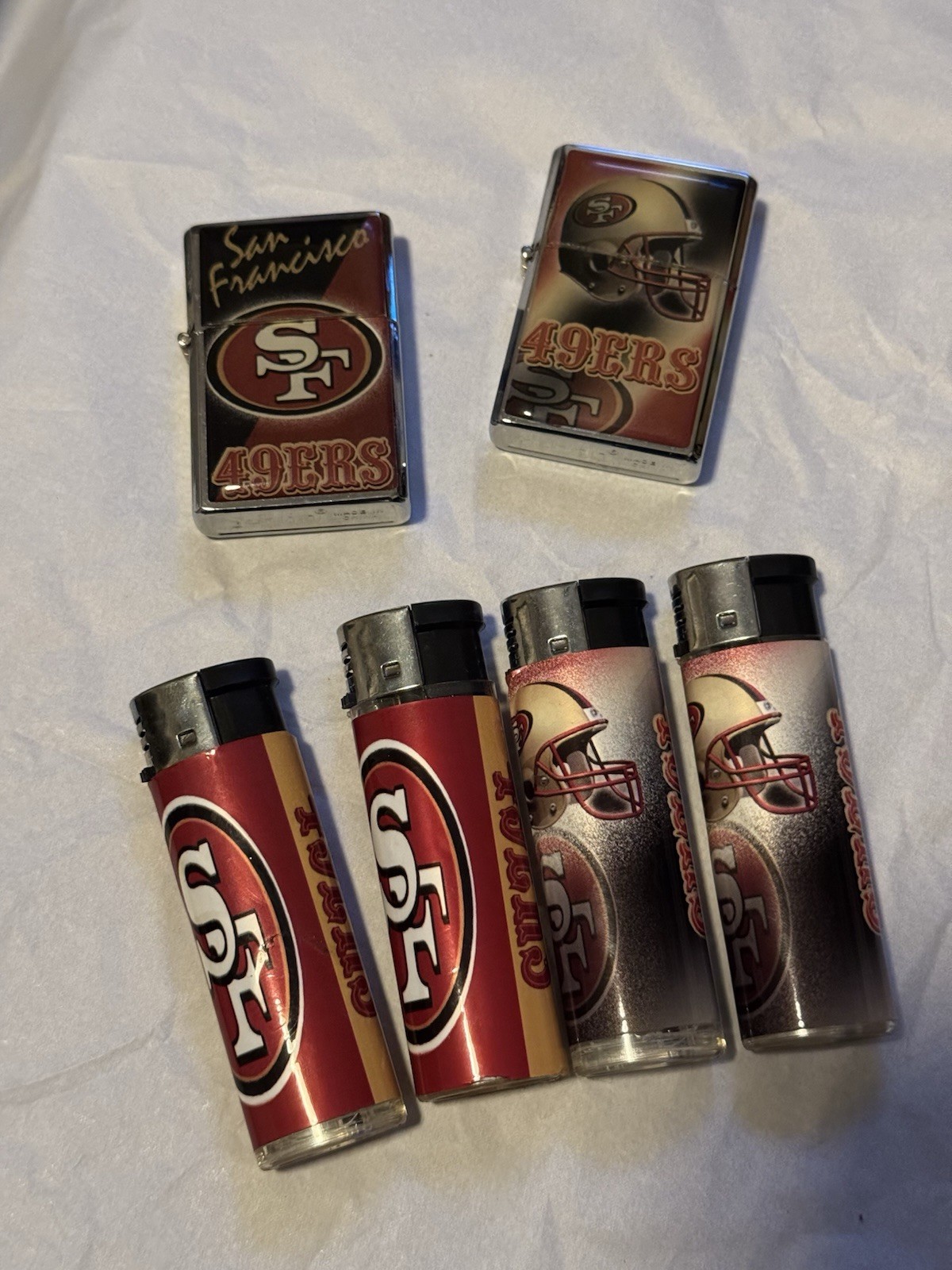 Collection - 2 Dehoo Metal Lighters / 5 Plastic Lighters