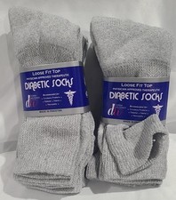 Debra Weitzner Diabetic Socks For Men  Women Cotton Loose Fit Non-Binding 6 prs