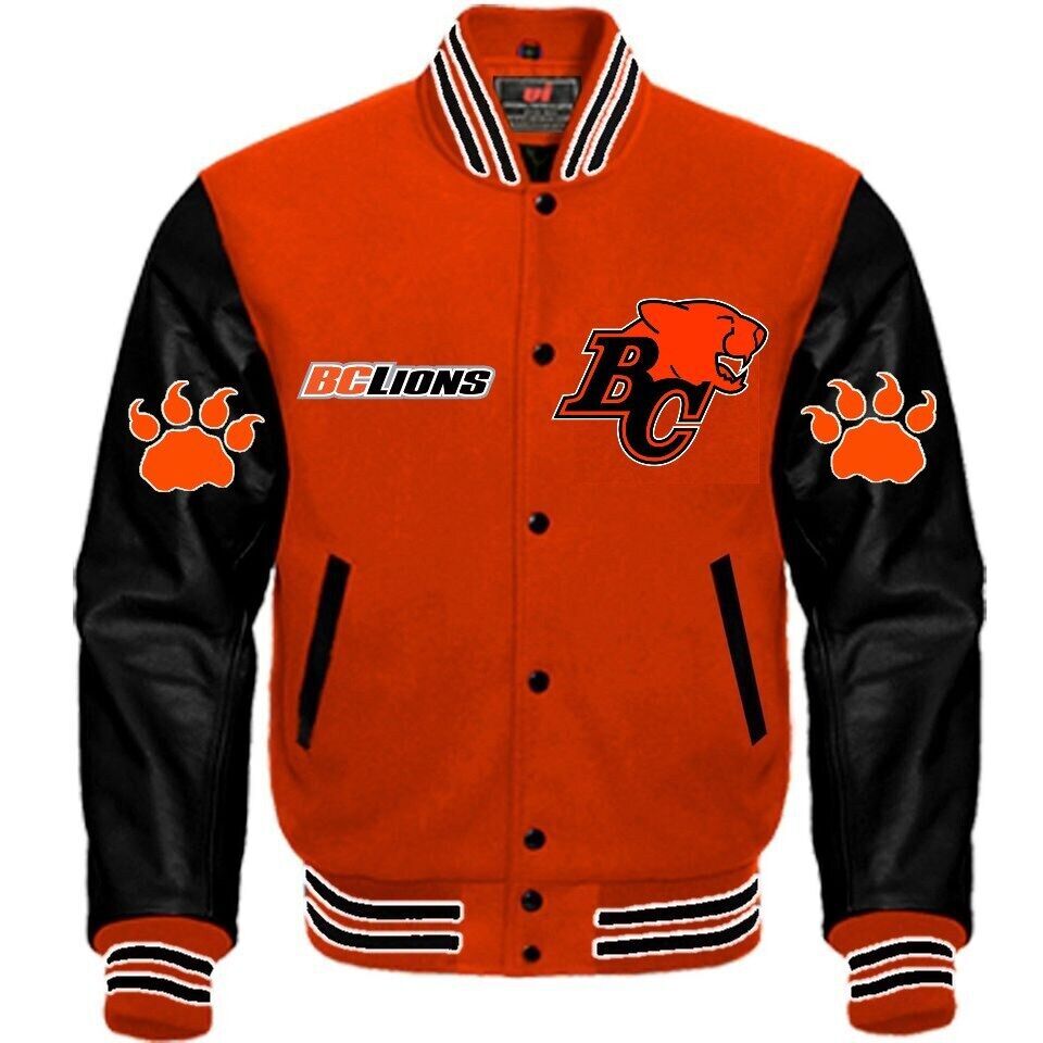 RARE British Columbia BC Lions CFL varsity jacket all sizes | eBay
