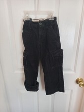 OshKosh B'gosh Boys Corduroy Pants Black Pockets Flat Front 100 Cotton 4