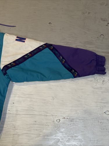 Chaqueta con Capucha Cremallera Completa Charlotte Hornets Jugadora Profesional de la NBA De Colección Años 90 Talla XL - Imagen 11 de 24
