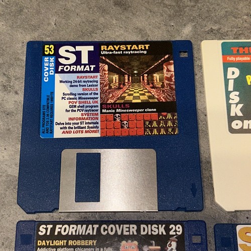 4 Atari ST Format Cover Disks Vintage Computer Diskette Demo Spiele - Bild 2 von 5