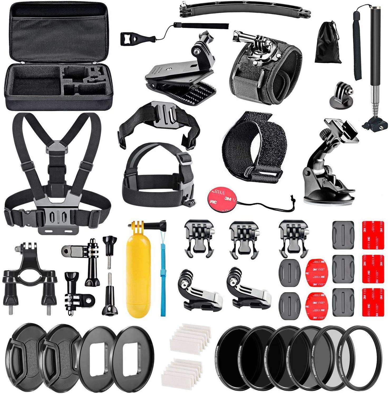 Navitech 60-in-1 Action Camera Kit For GoXtreme Vision+ 4K Ultra HD Action Cam