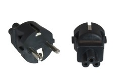 DINIC Netzadapter Schutzkontaktstecker CEE 7/7 auf C5 Stecker (Mickey Maus)