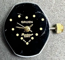 Gruen 902 QUARTZ  Movement Hands Dial  UNTESTED  PARTS ONLY  22-83