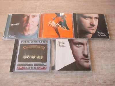 Phil Collins 5 CD Musik Sammlung Testify + ...But Seriuosly + Both Sides + ....