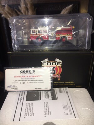 NEU CODE 3 SAMMLERSTÜCK FDNY SEAGRAVE PUMPER MOTOR 85 BATAILLON 19 selten
