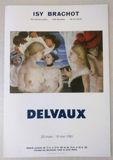 DELVAUX PAUL affiche originale exposition 1981