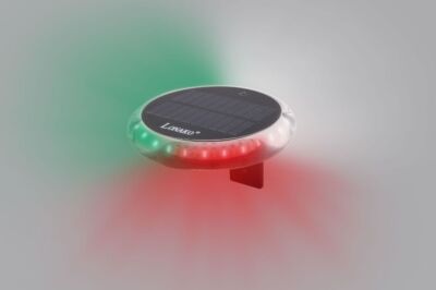 Fasten Lonako LED Positionslicht Boote eingebauter Akku, 3 Farben Rot Grün Weiß
