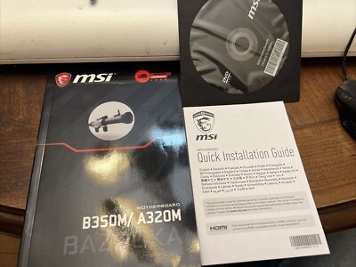 msi gaming b350m/a320m Users guide. DVD plus Installation Guide ONLY