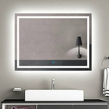 Large Size Bathroom Mirror Light LED Anti-fog Wall lighted Mirrors with Demister