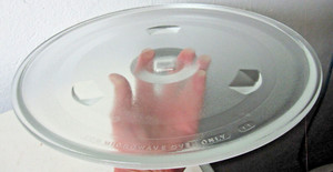 Teller - für die Mikrowelle - Drehteller - Glas - mit Standfüßchen - ⌀ 32cm