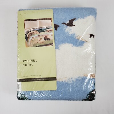 Owen Twin/Full 72''x90'' Dogs Theme Blanket 100% Polyester New Vintage NOS USA