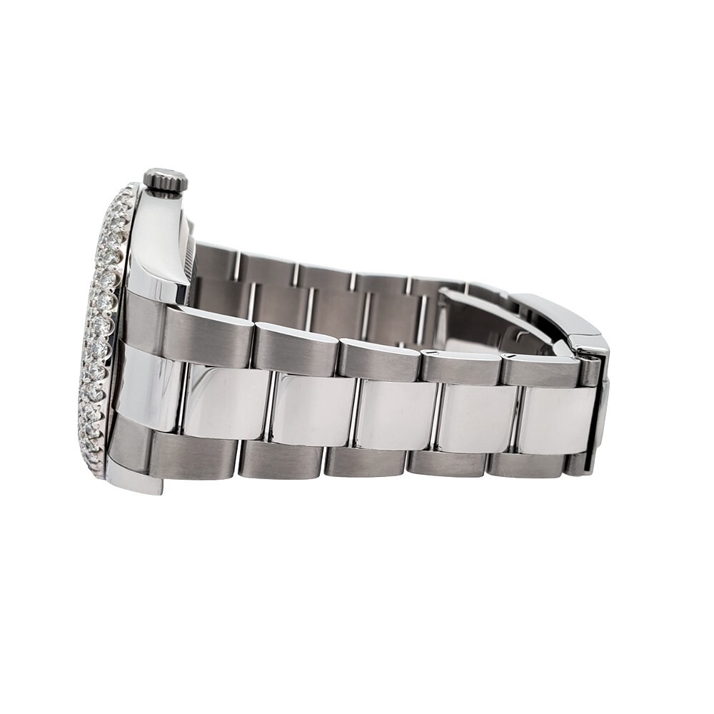 Rolex Datejust II 41mm 6.25ct Diamond Bezel/Rhodium Gray Watch