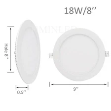 From US Ultrathin LED Recessed Lighting 8 inch 18 watt 1440 lm 6000k 85-265v