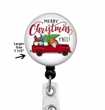 Merry Christmas Y'all... Retractable Badge Reel ID Badge Holder, 788L