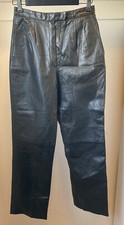 West Bay Black Leather Pants 28in Waist