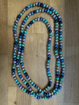 Honora Süßwasserperlen Pfau Halskette 152 cm bunt