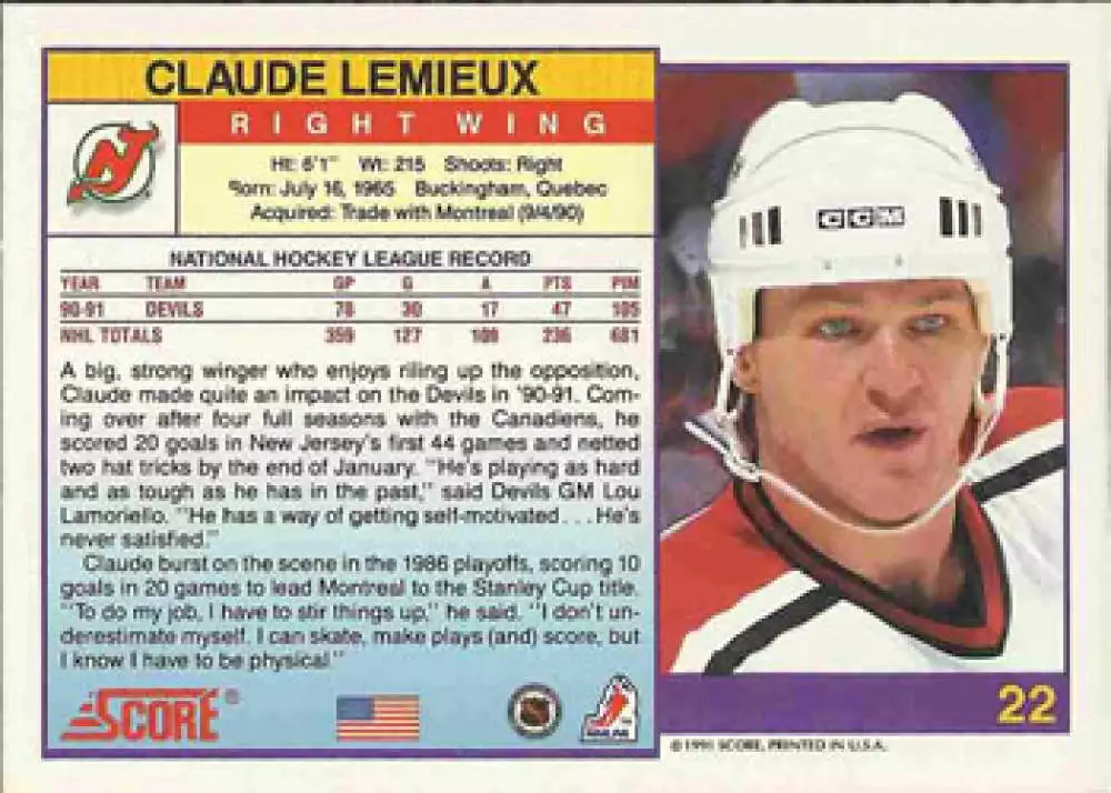 Not in Hall of Fame - 22. Claude Lemieux
